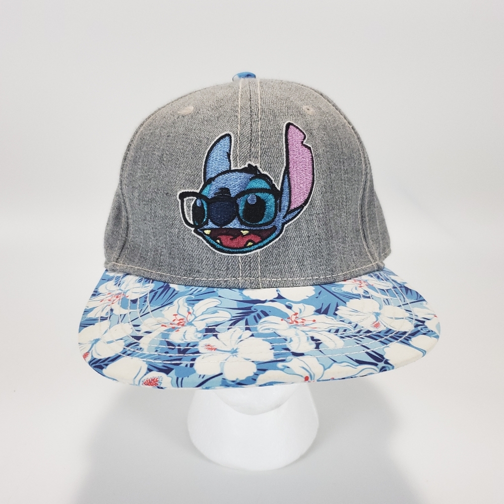 Disney Lilo & Stitch Hawaiian Print Embroidered Wool Blend Snapback Hat